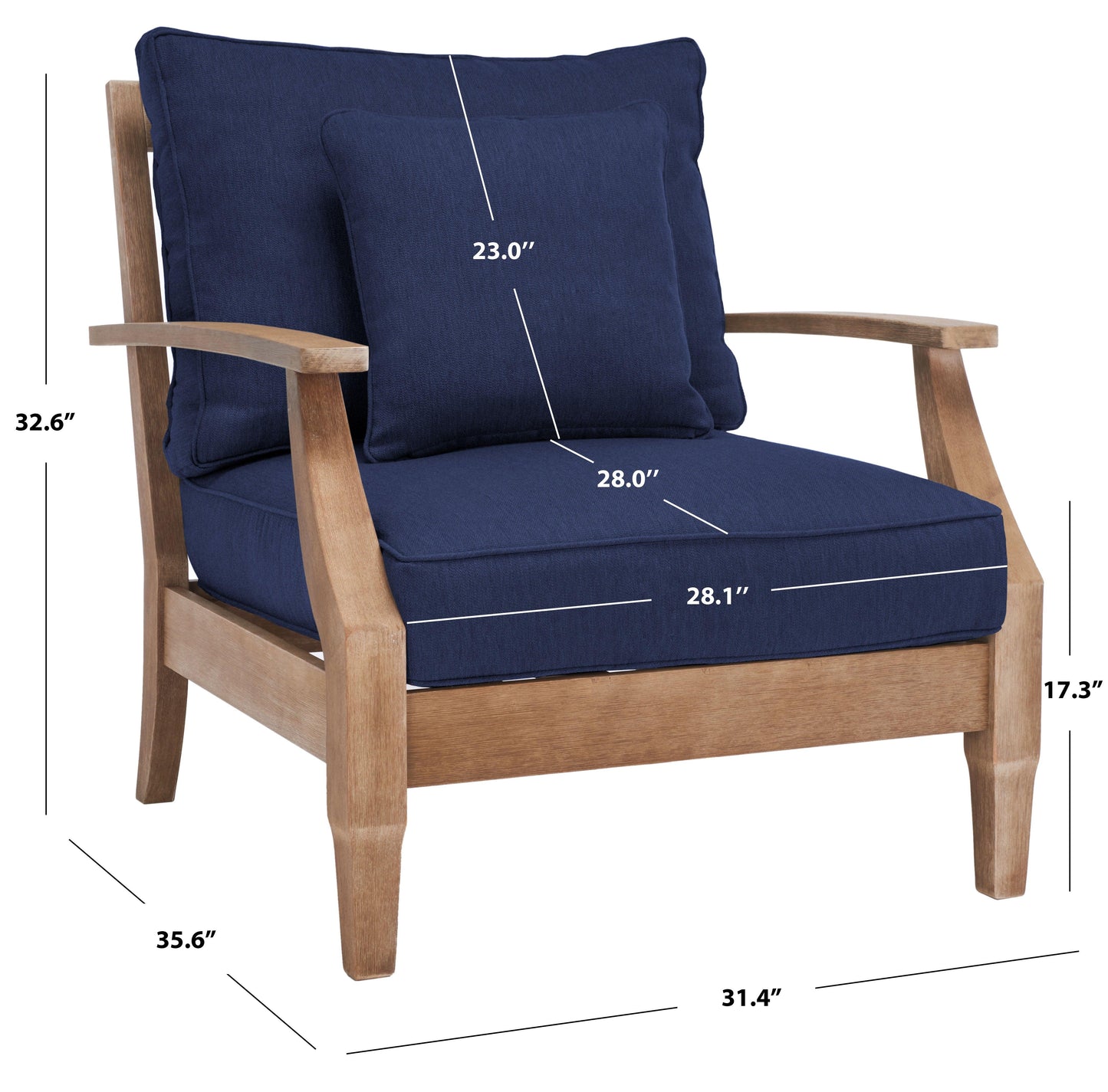 Martinique Wood Patio Armchair