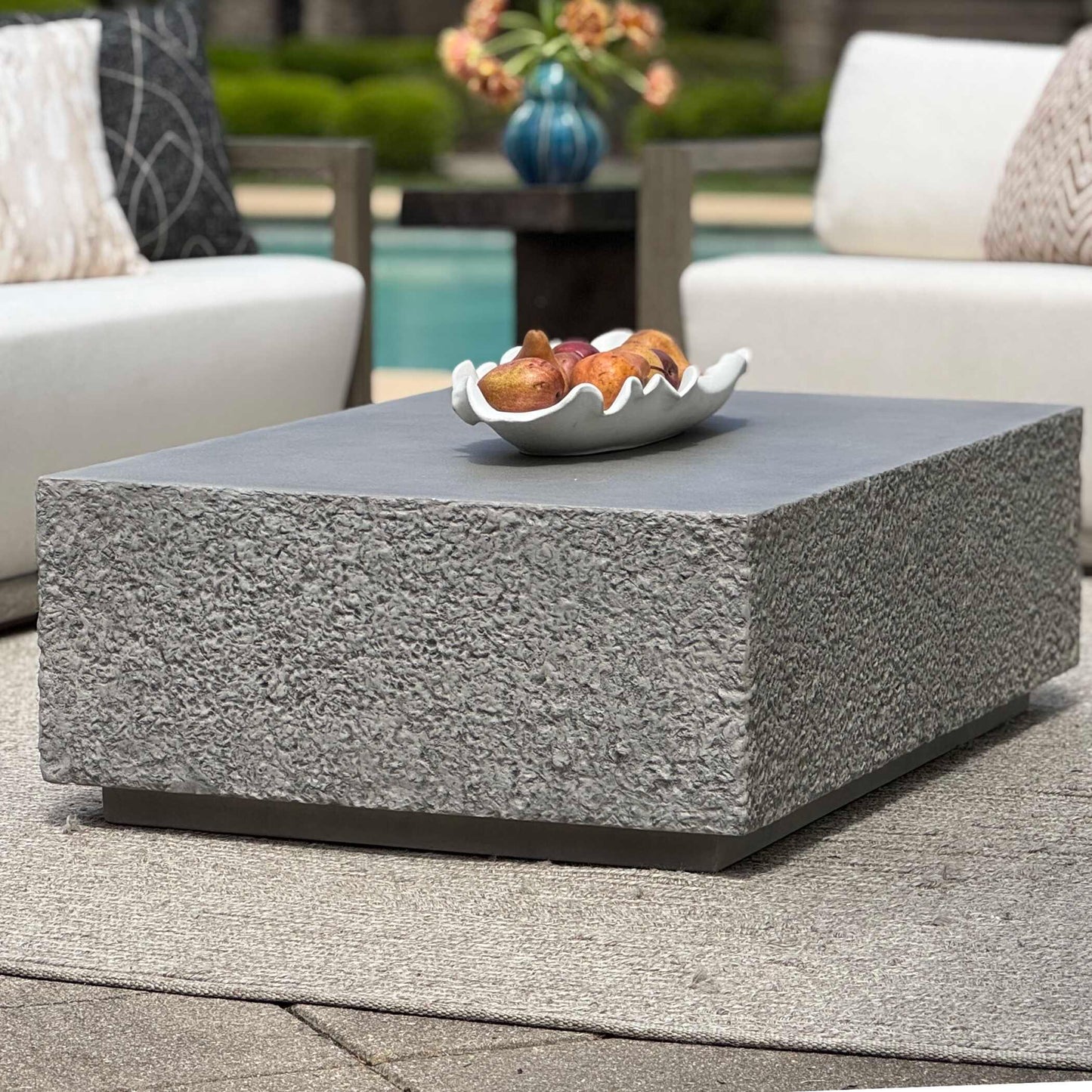 Hesston Outdoor Concrete Coffee Table