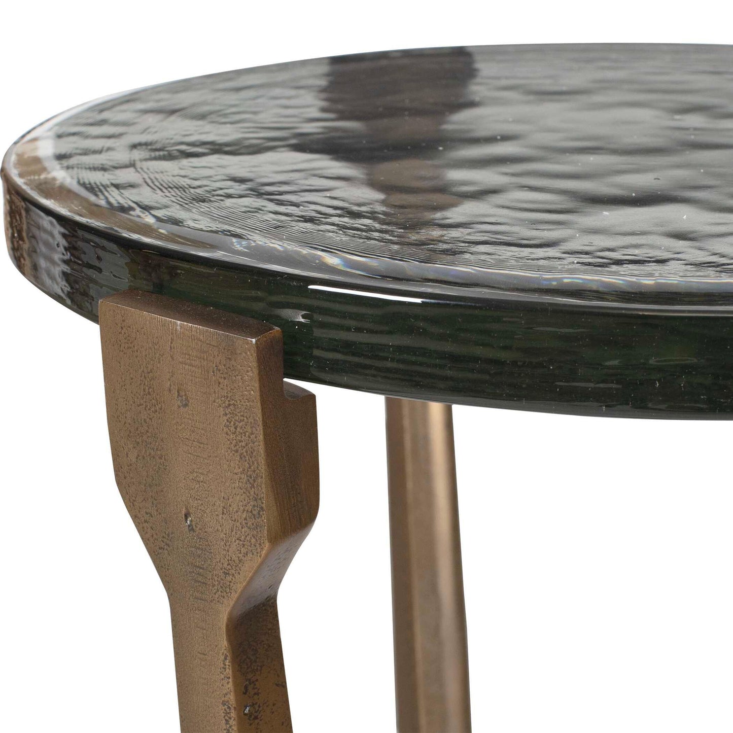 Bohdi Outdoor Brass Accent Table