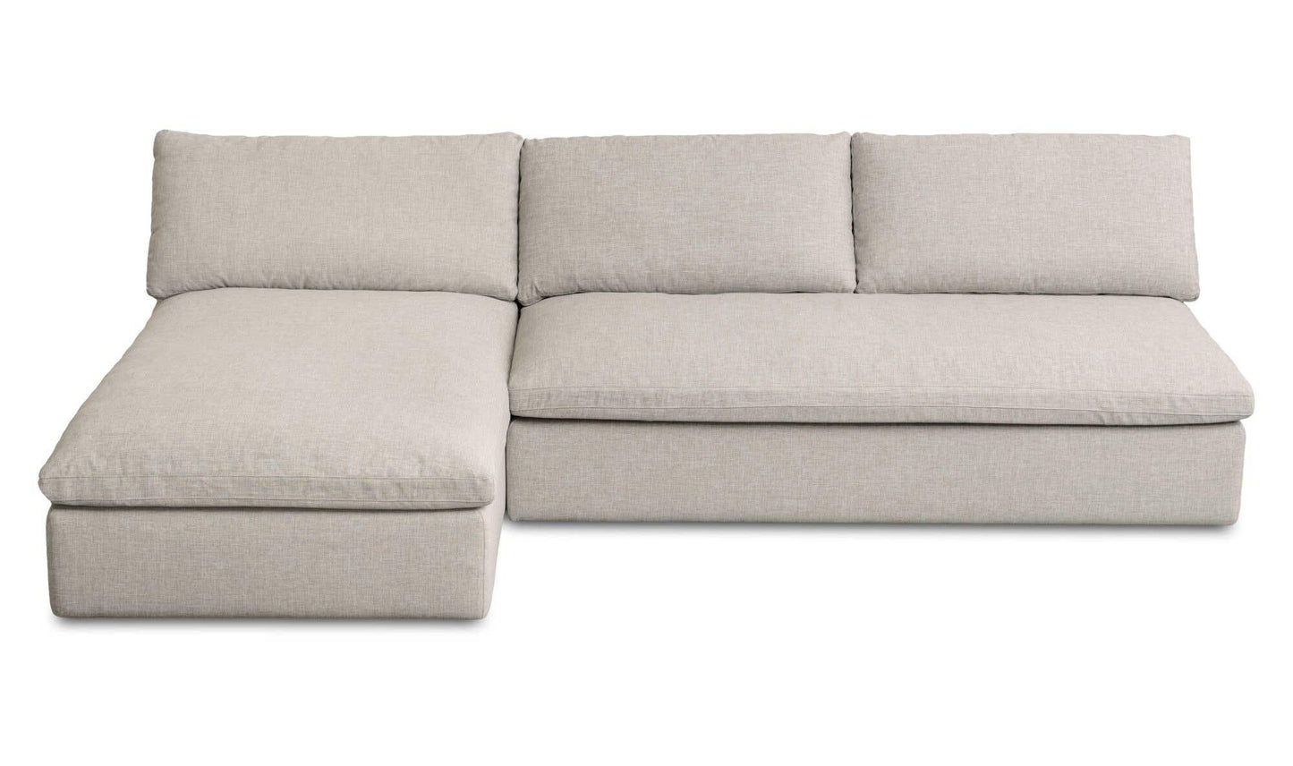 Miles Outdoor Modular 2 Piece Speckled Light Grey