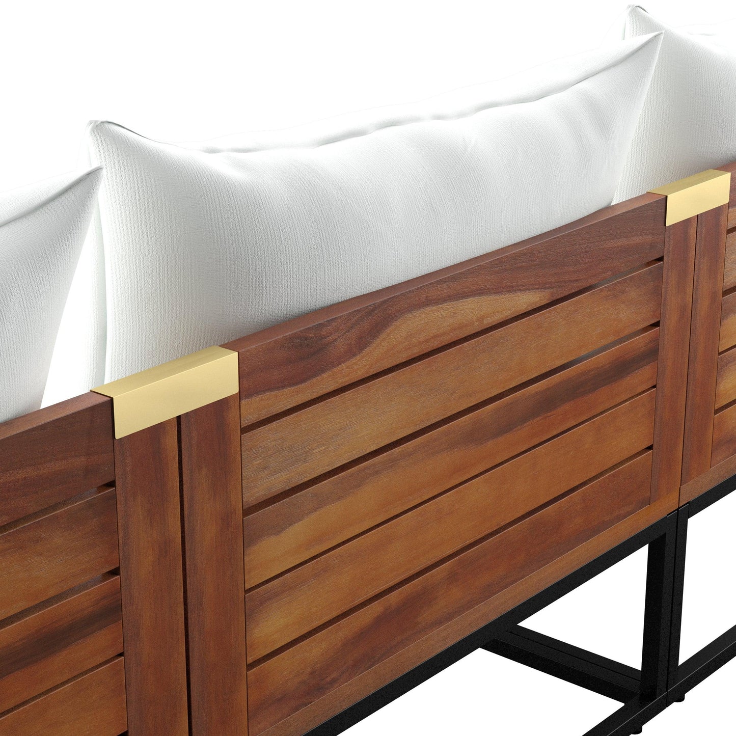 Taradale Outdoor Coffee Table and Modular Sofa Set – 2pc