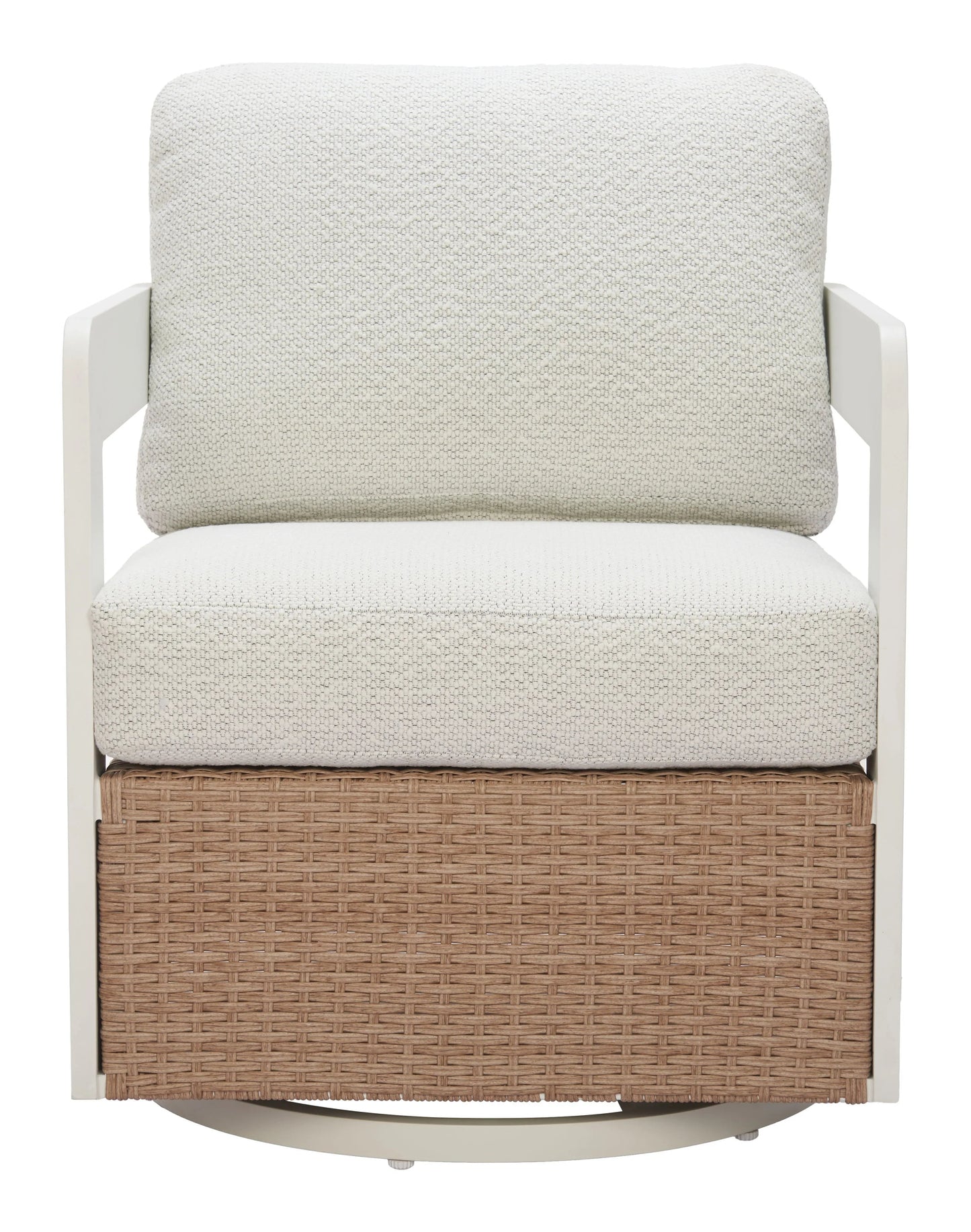 Gelo Swivel Chair White & Brown