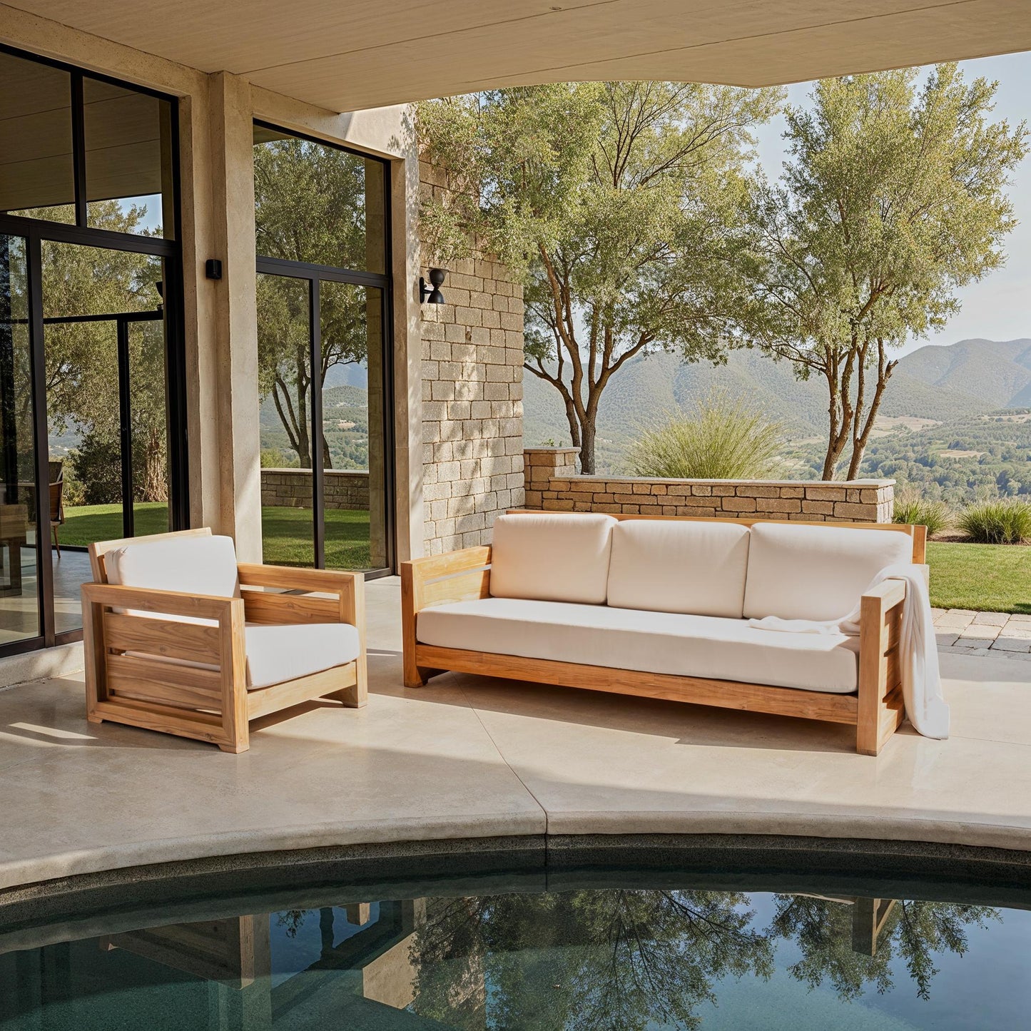 Molokai Brazilian Teak Patio Sofa