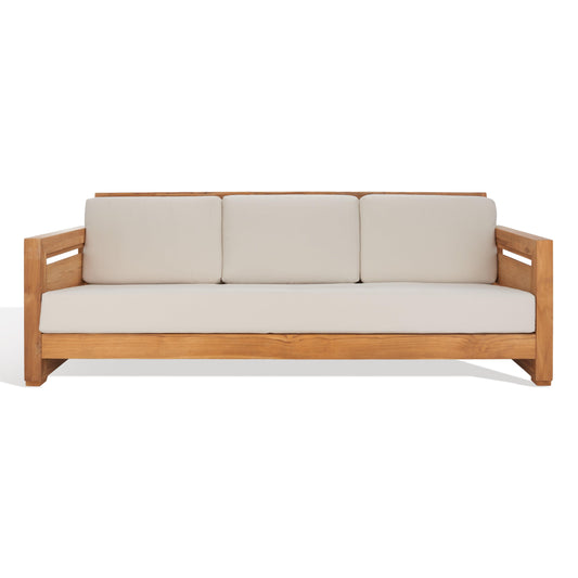 Guadeloupe Outdoor Brazilian Teak 3-Seat Sofa
