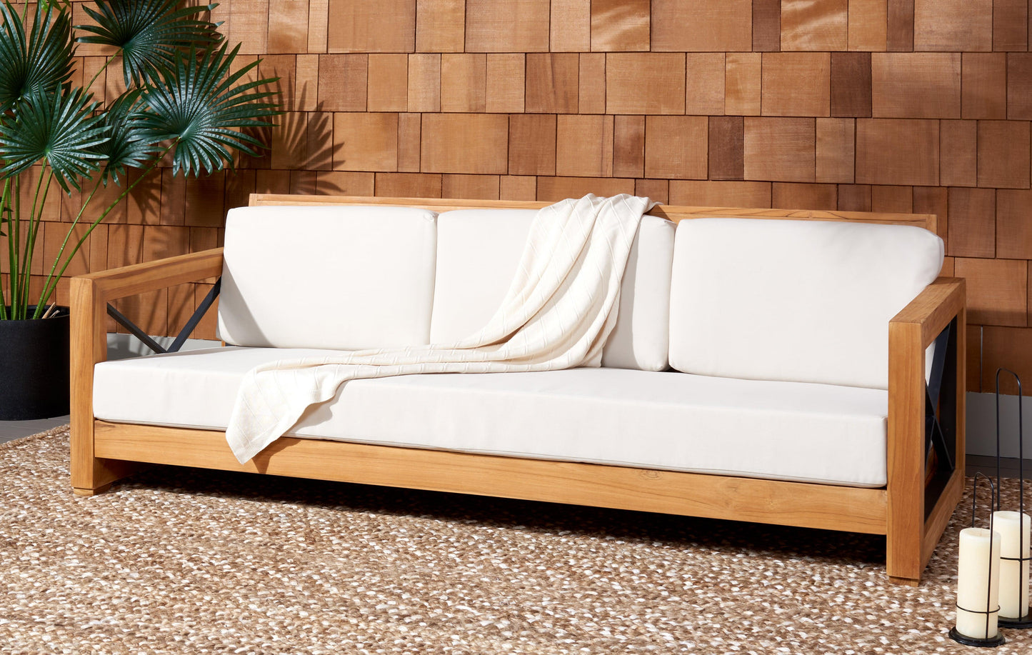 Andros Brazilian Teak Patio Sofa