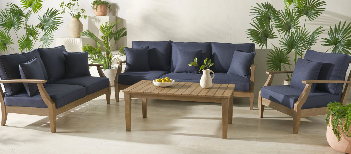 Martinique Wood Patio Sofa