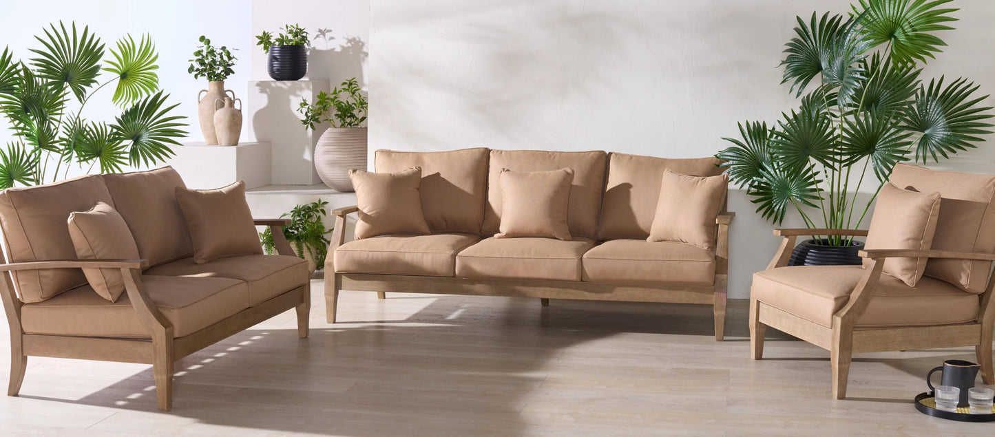 Martinique Wood Patio Sofa