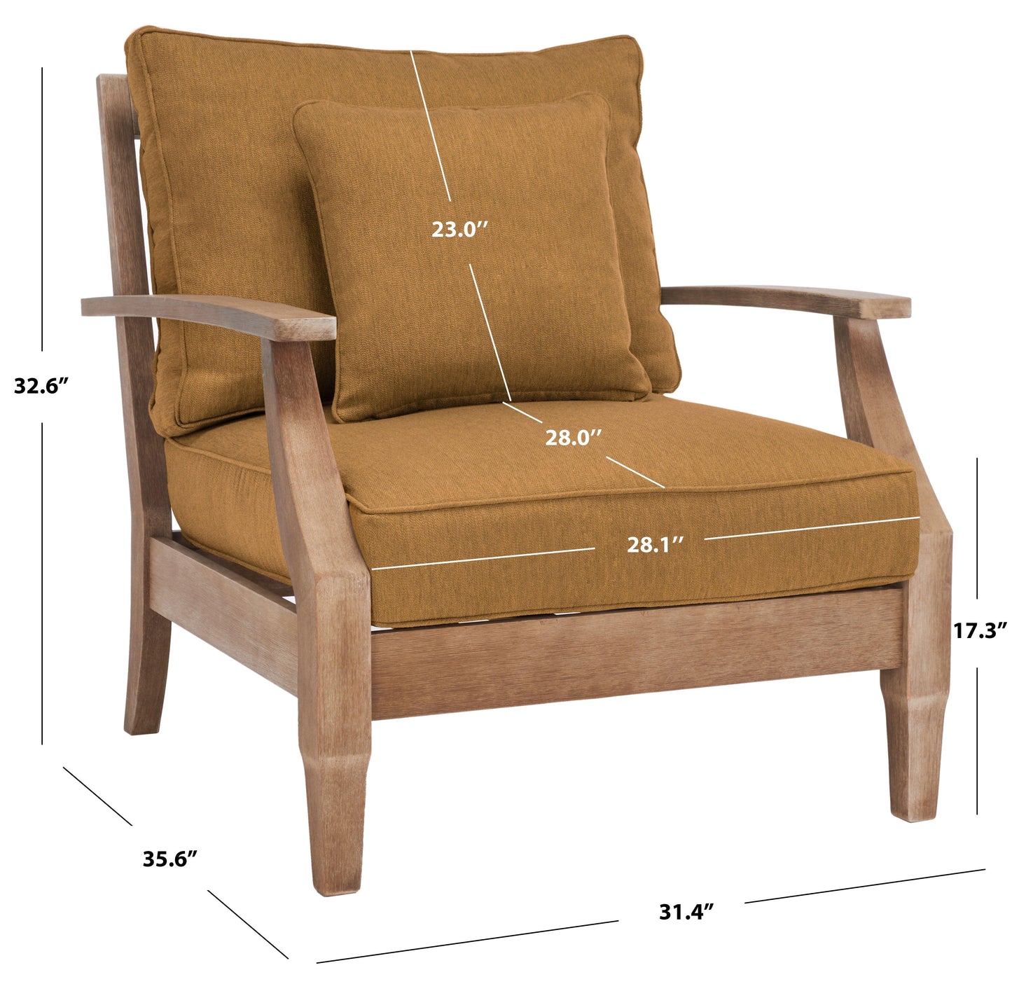 Martinique Wood Patio Armchair