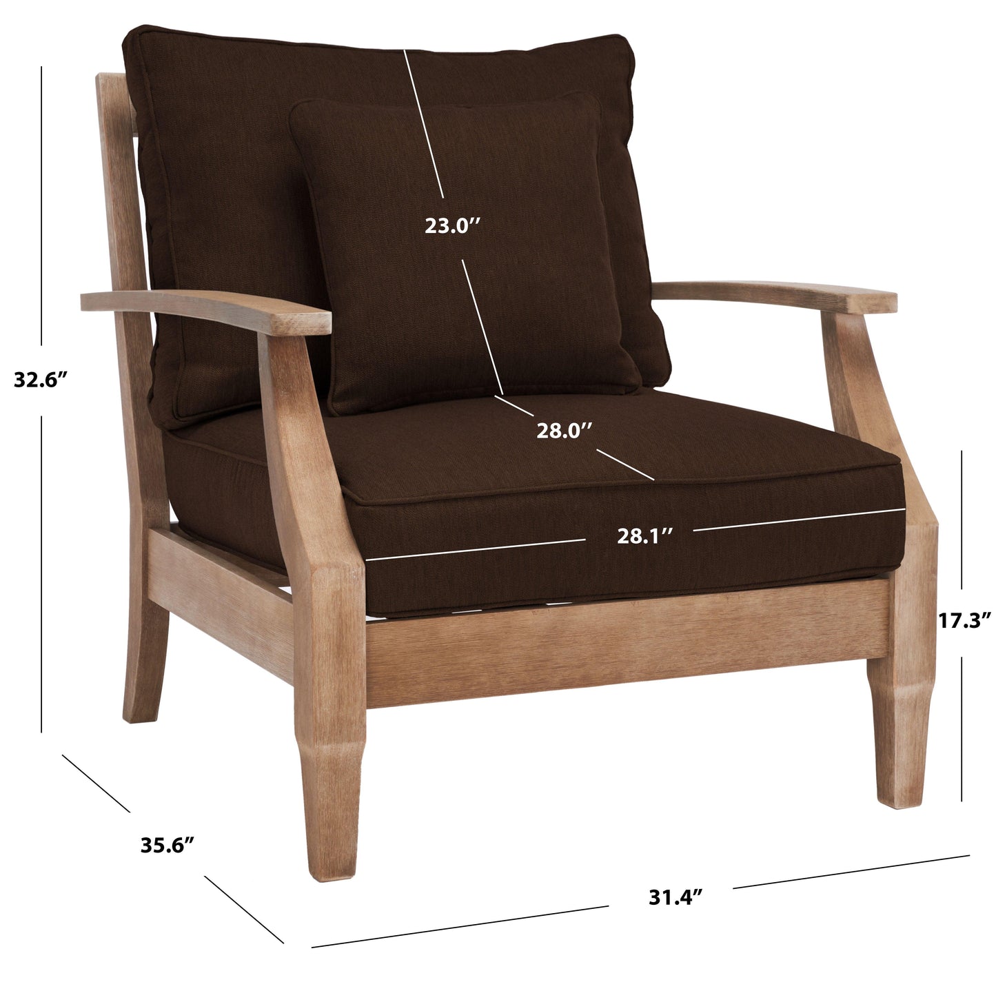 Martinique Wood Patio Armchair