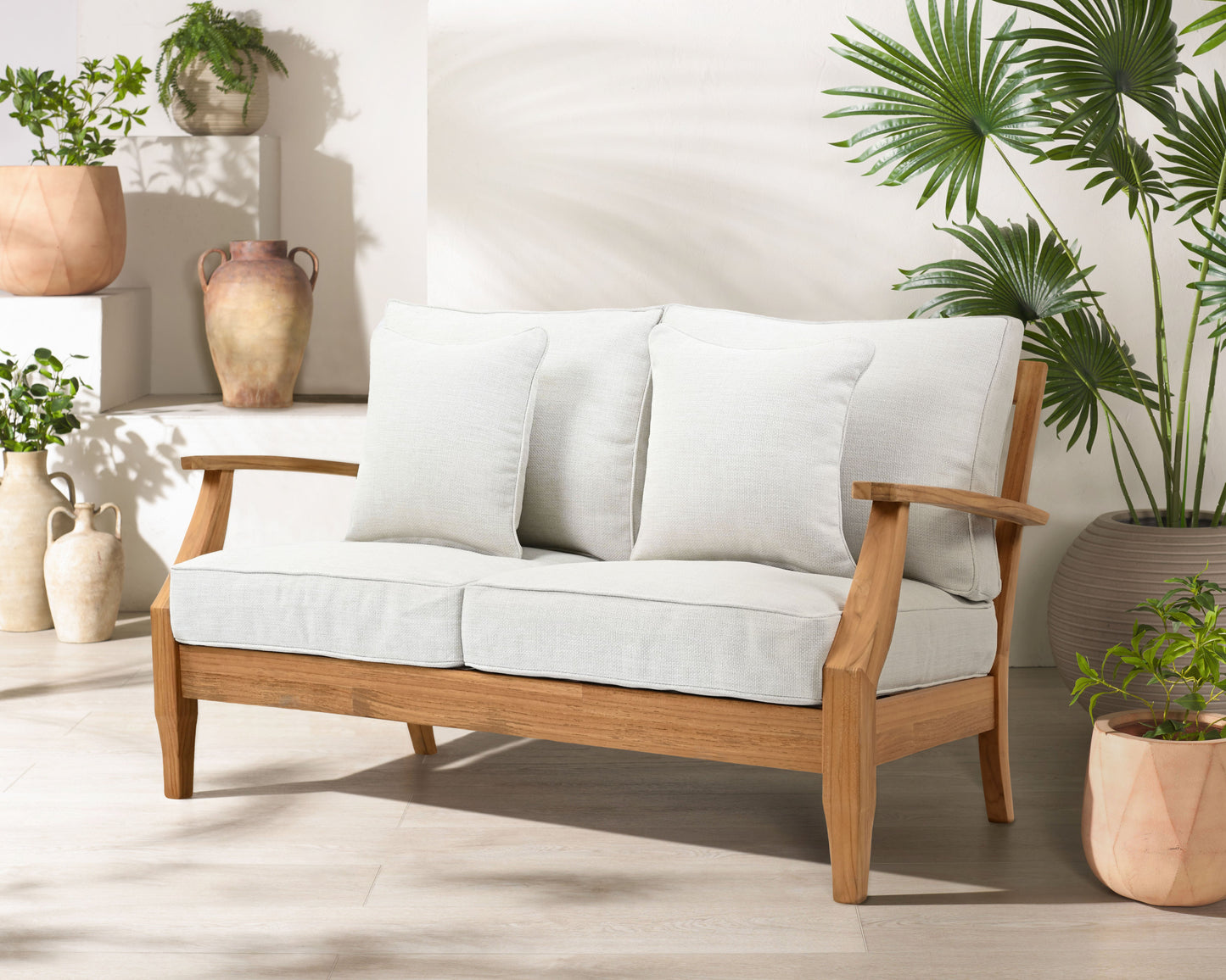 Martinique Teakwood Patio Loveseat