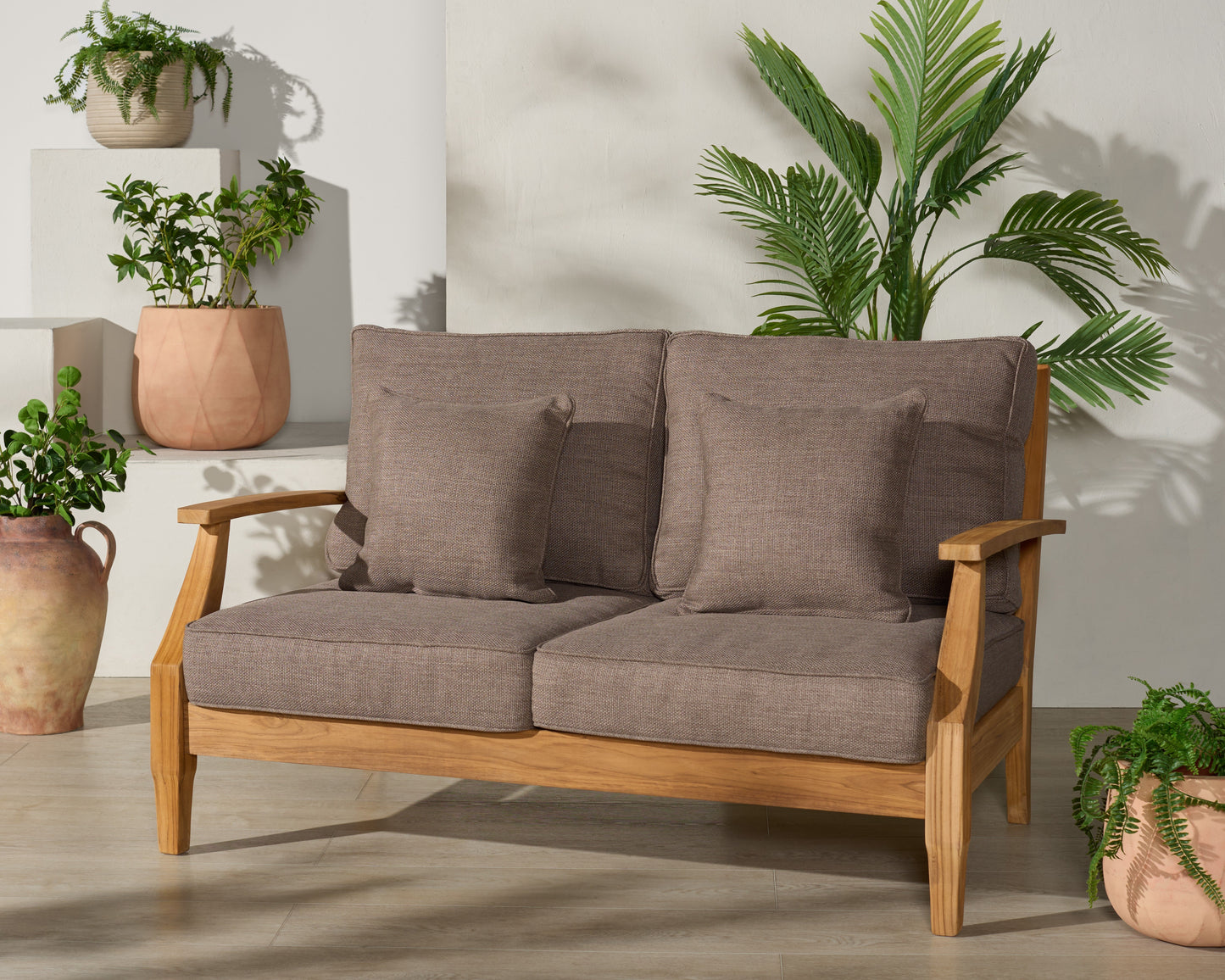Martinique Teakwood Patio Loveseat