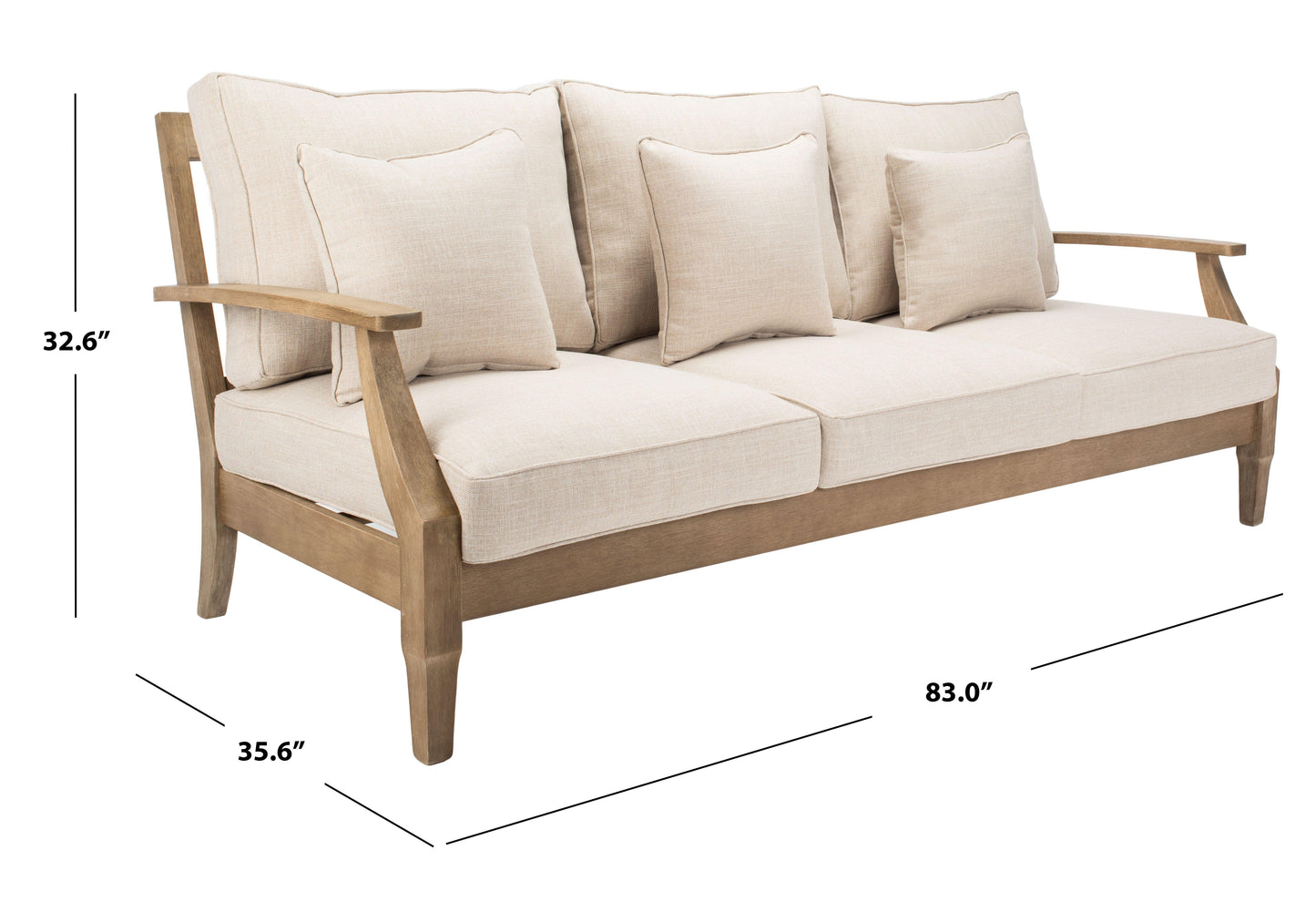 Martinique Wood Patio Sofa