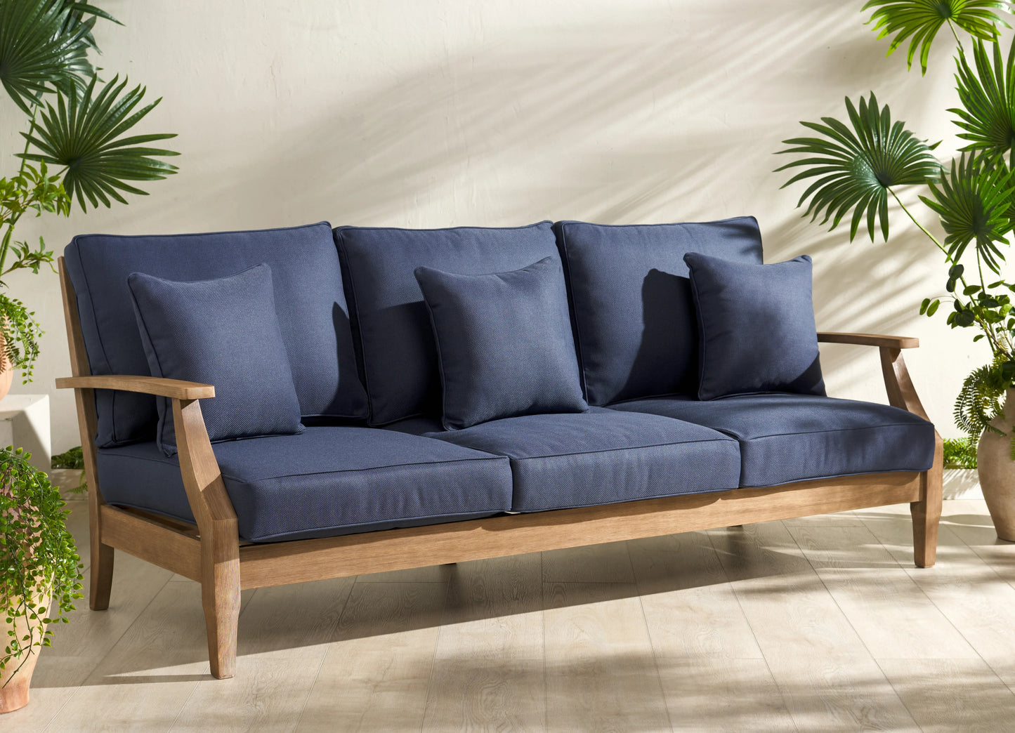 Martinique Wood Patio Sofa