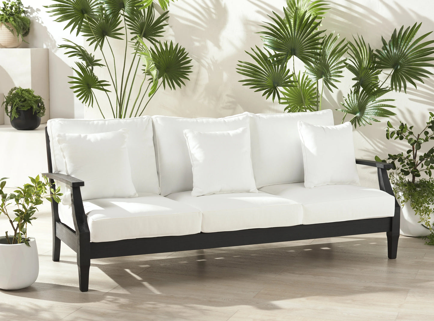Martinique Wood Patio Sofa