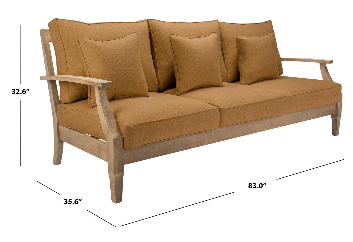 Martinique Wood Patio Sofa