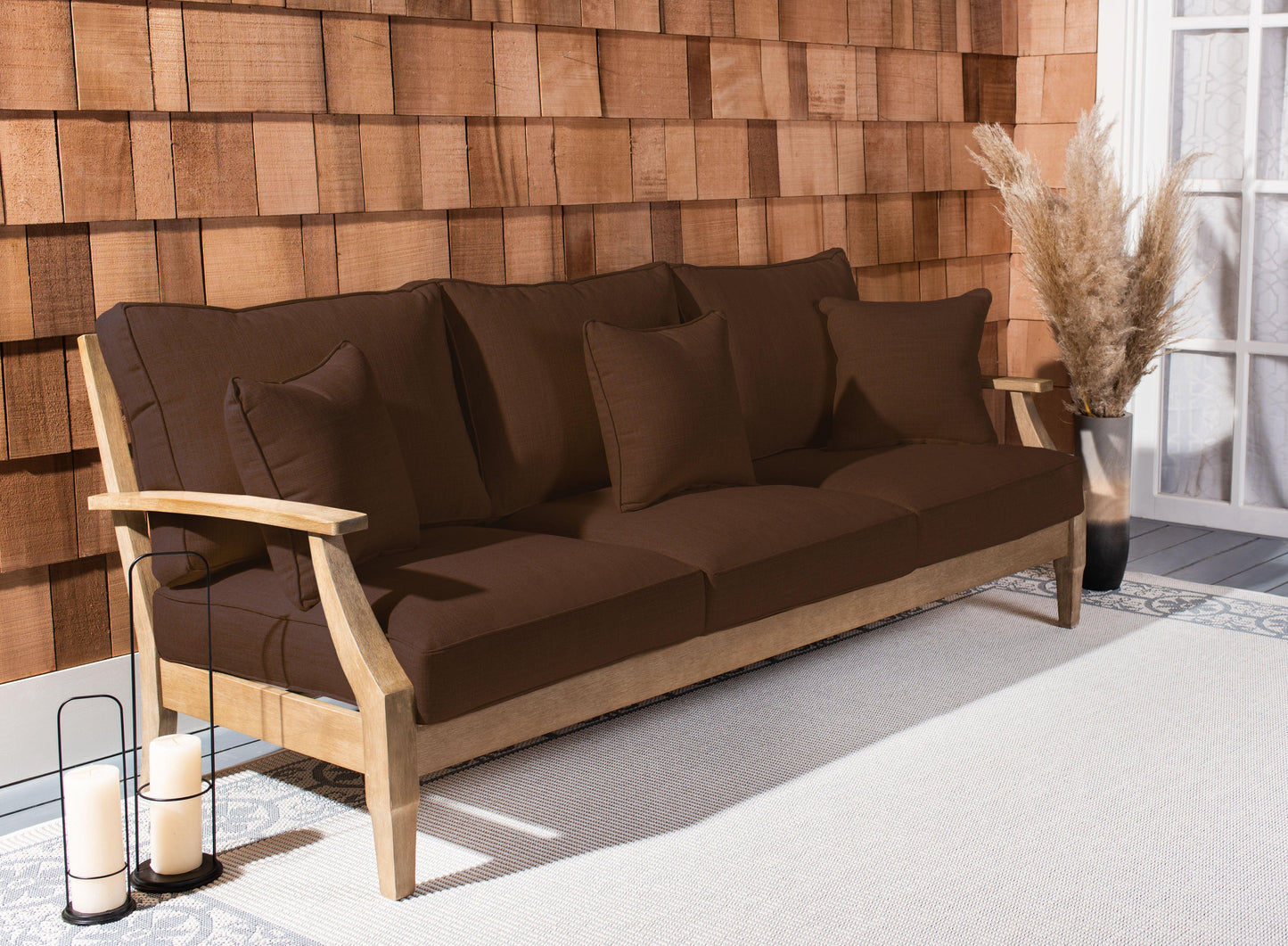Martinique Wood Patio Sofa