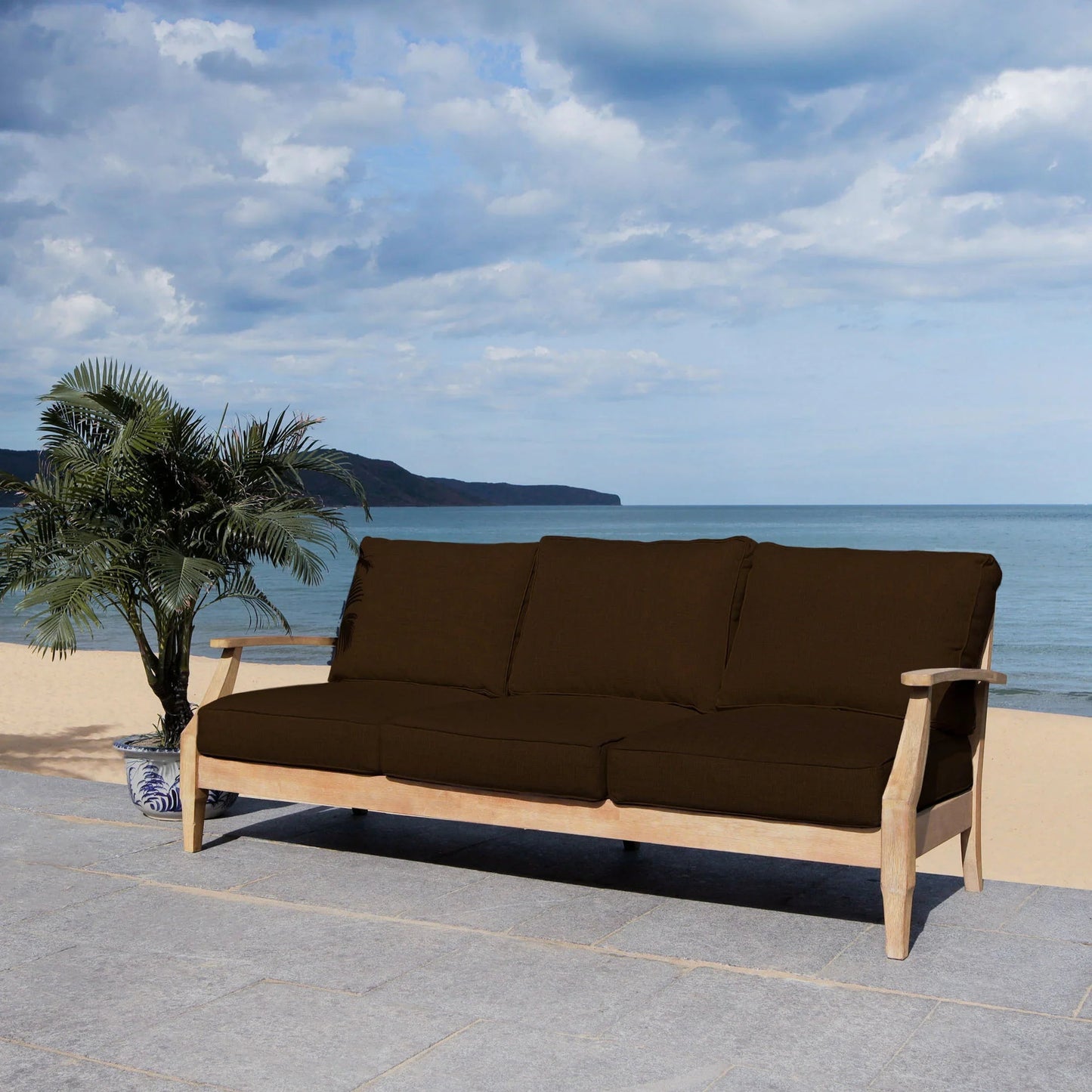 Martinique Wood Patio Sofa