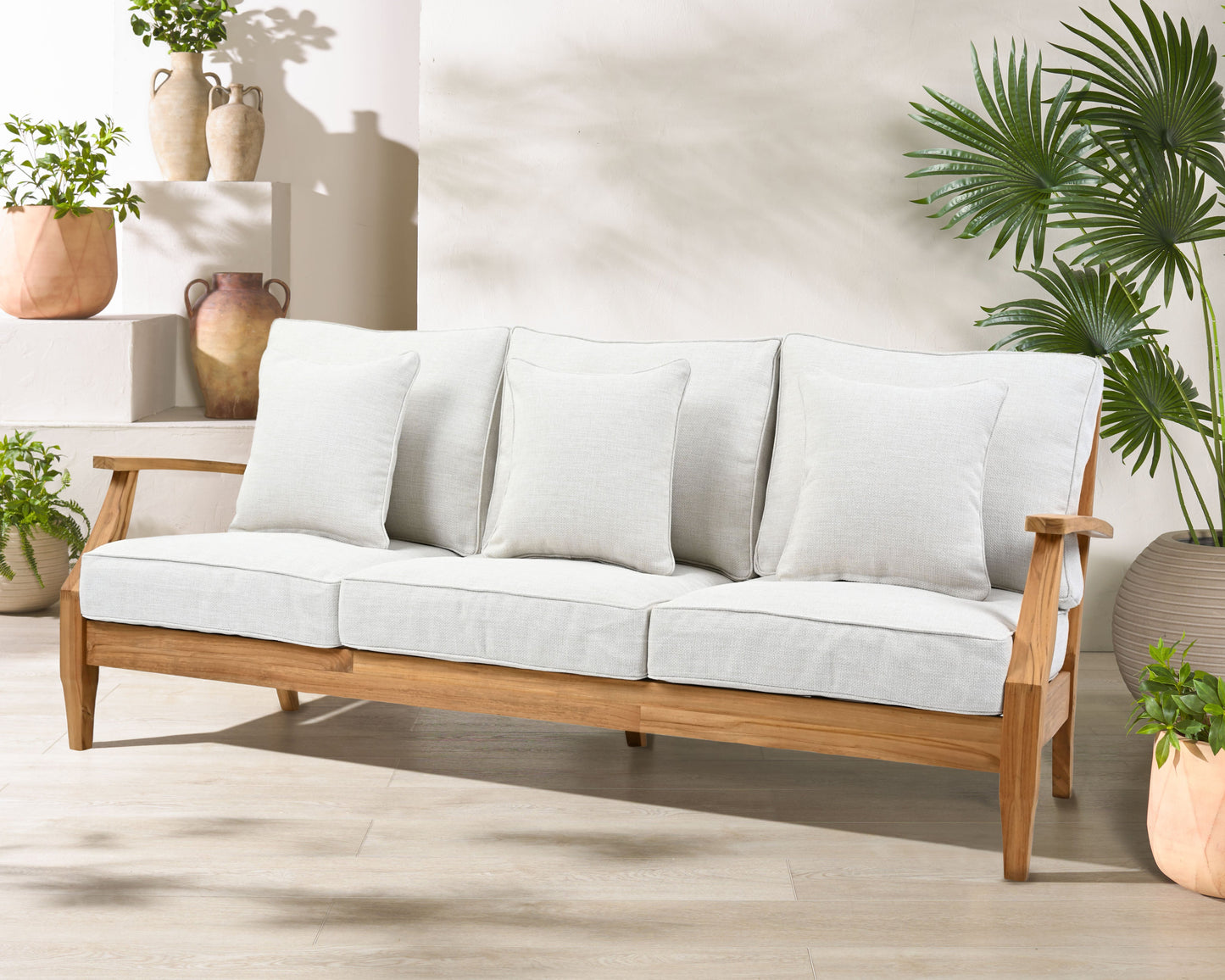 Martinique Teakwood Patio Sofa