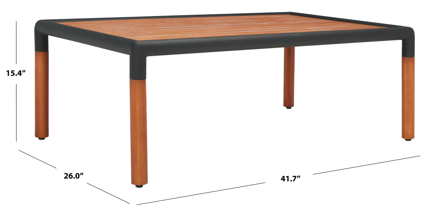 Tommy Metal And Wood Patio Coffee Table