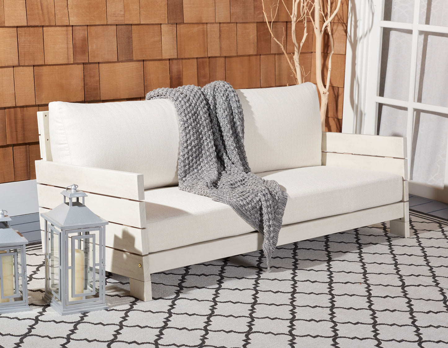 Chrissie Wood Patio Sofa