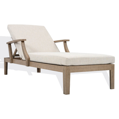 Martinique Wood Patio Chaise Lounge
