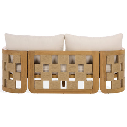 Skipper Teak And Hyacinth Patio Sofa