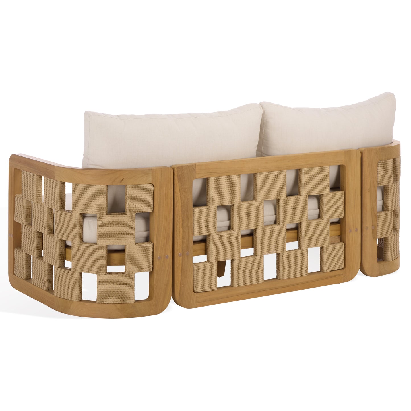 Skipper Teak And Hyacinth Patio Sofa