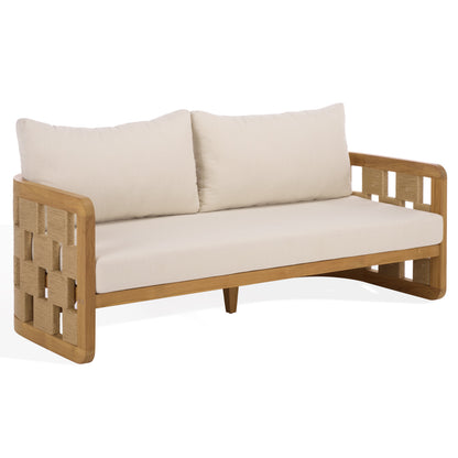 Skipper Teak And Hyacinth Patio Sofa