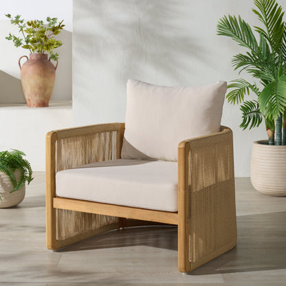 Gale Teak And Hyacinth Patio Chair