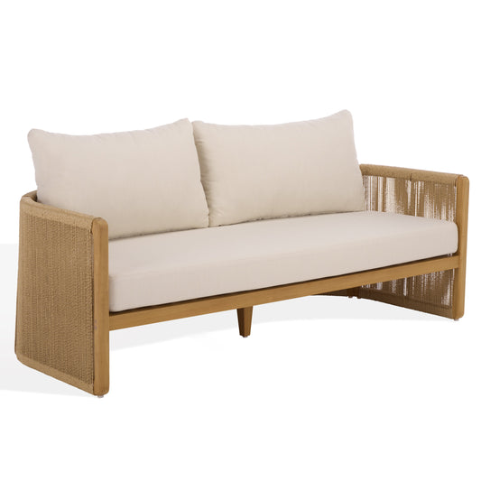 Gale Teak And Hyacinth Patio Sofa