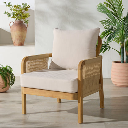 Rogers Teak And Hyacinth Patio Chair