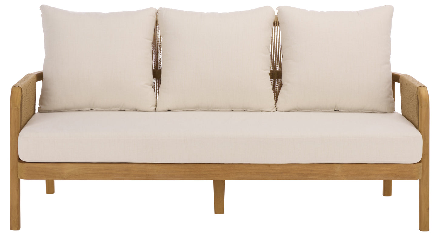 Rogers Teak And Hyacinth Patio Sofa