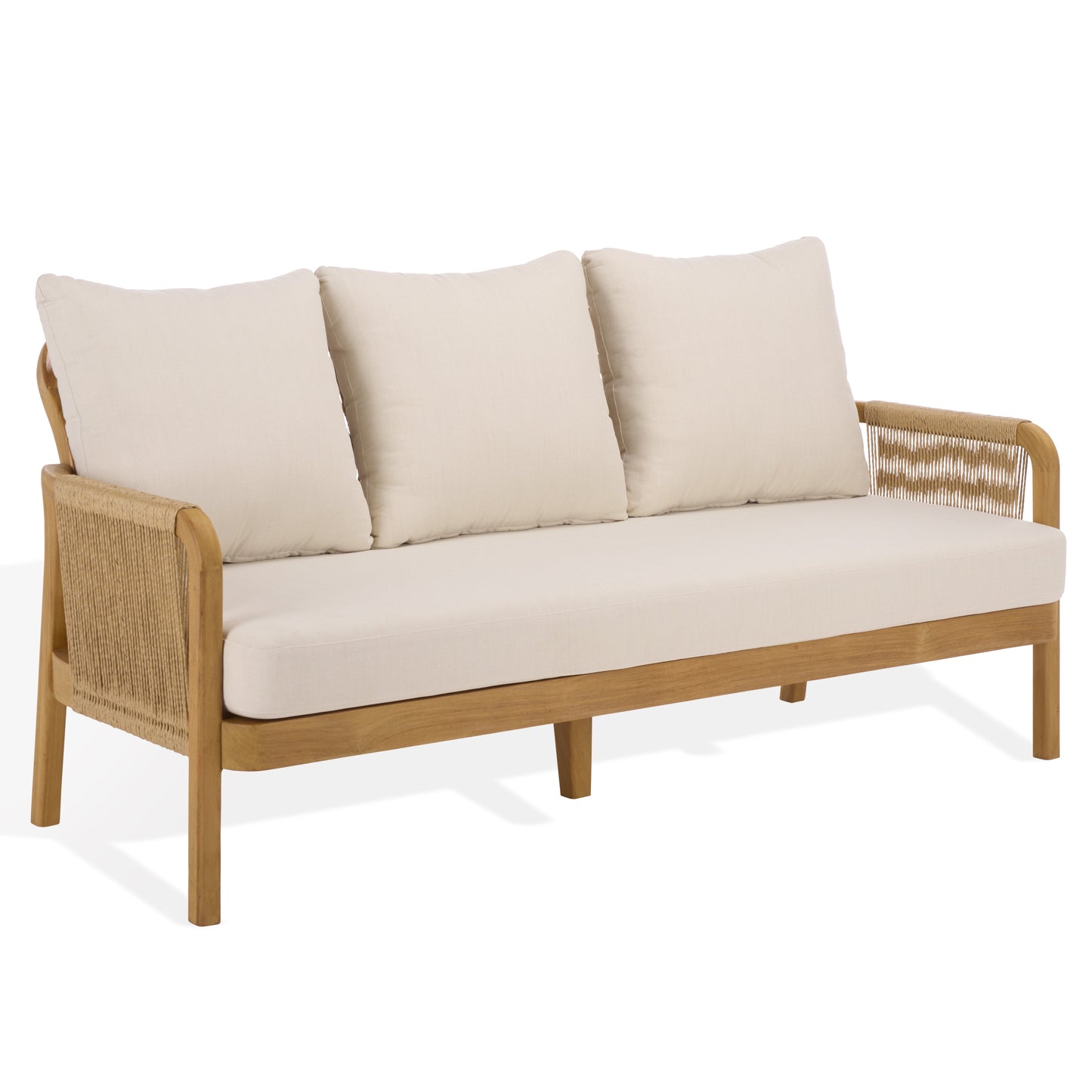 Rogers Teak And Hyacinth Patio Sofa