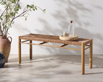 Romona Rattan Weaving Outdoor Bench