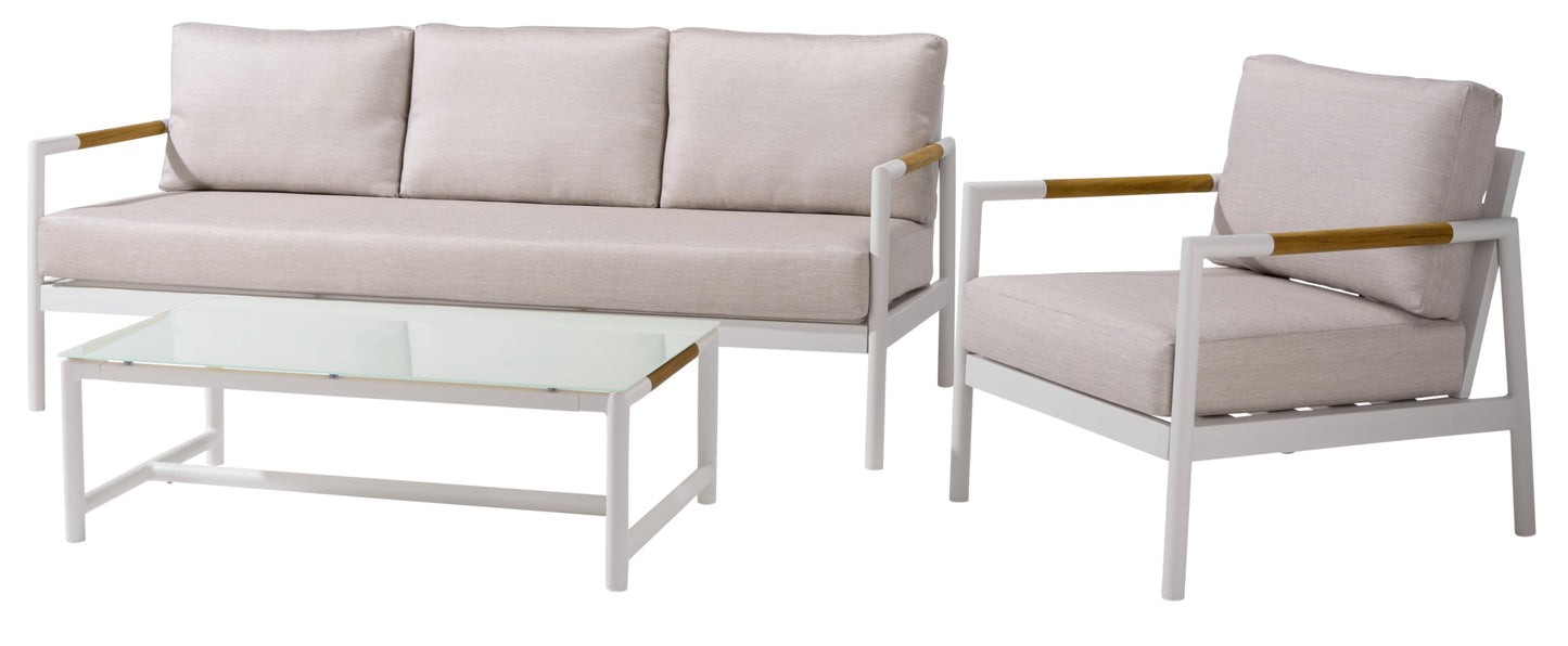 Chryssa Aluminum And Teak Patio Chair