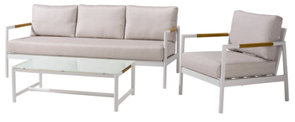 Chryssa Aluminum And Teak Patio Chair