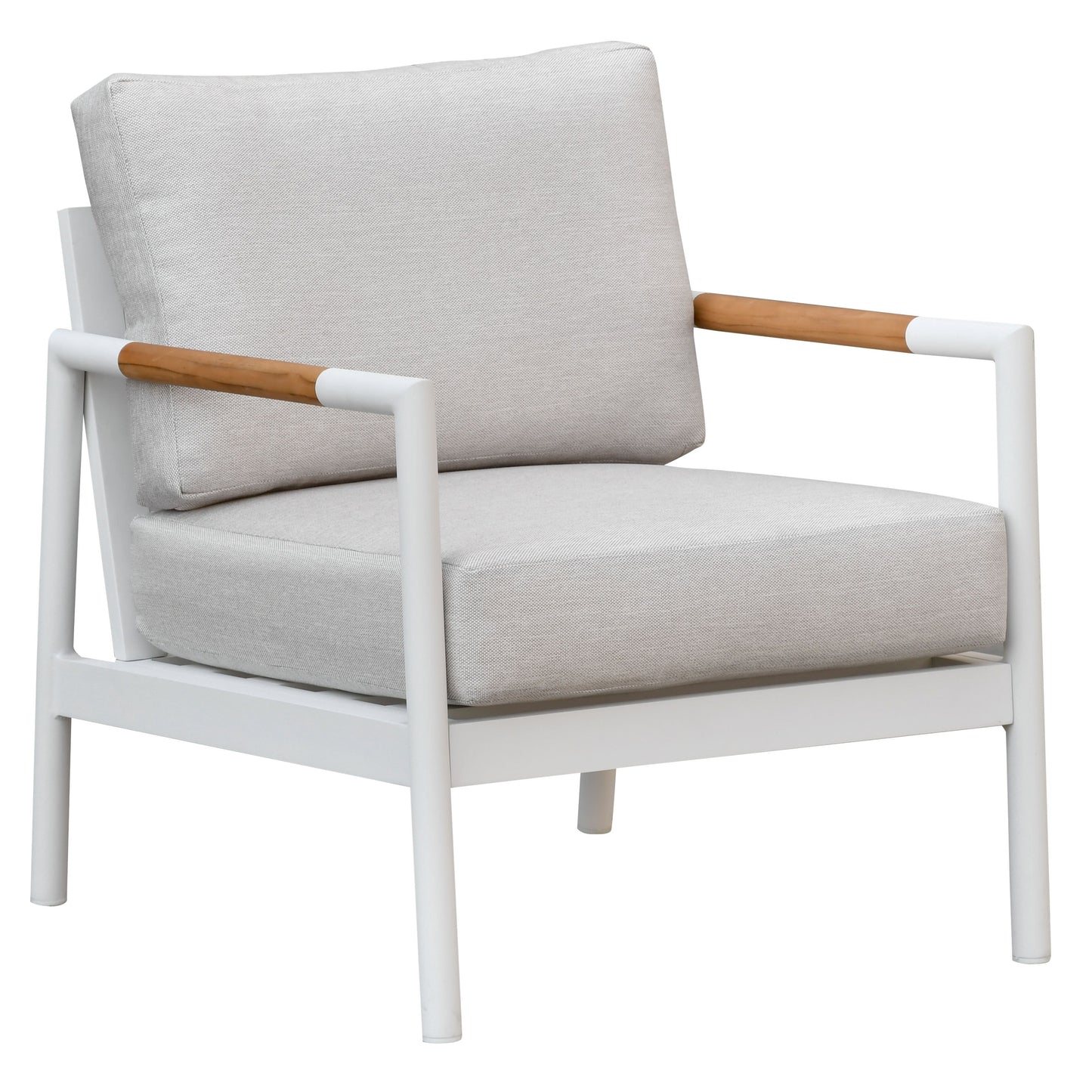 Chryssa Aluminum And Teak Patio Chair