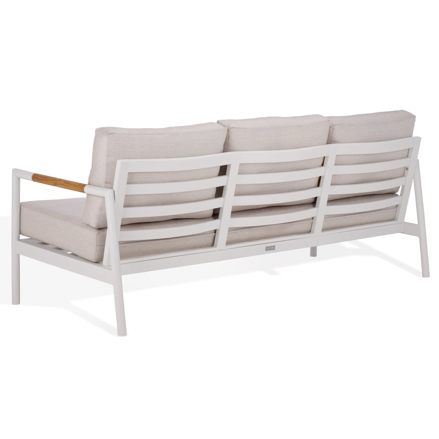 Chryssa Aluminum And Teak Patio Sofa