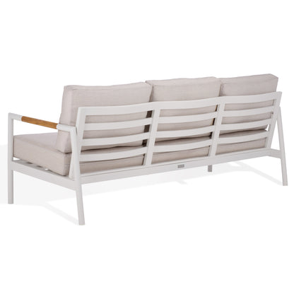 Chryssa Aluminum And Teak Patio Sofa