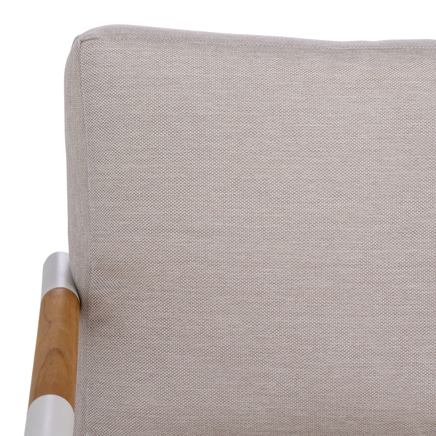 Chryssa Aluminum And Teak Patio Sofa