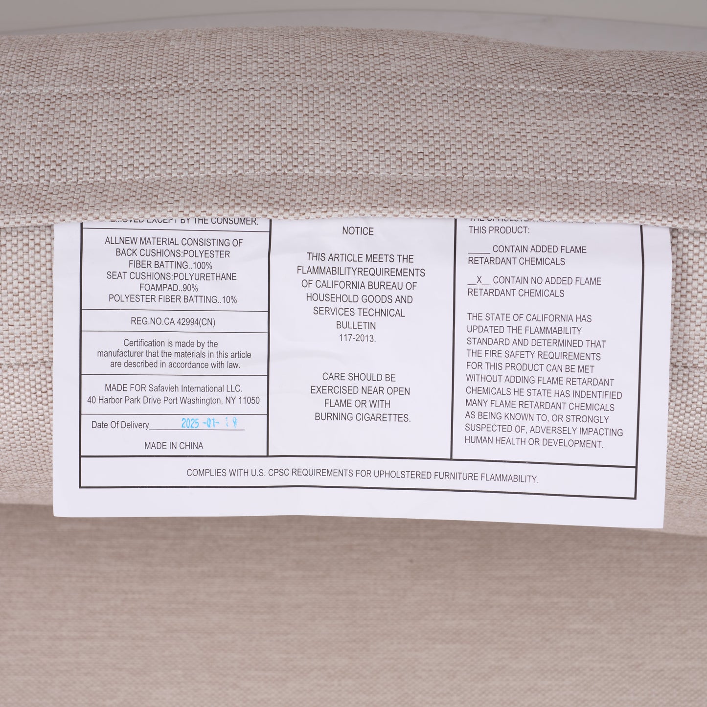 Chryssa Aluminum And Teak Patio Sofa