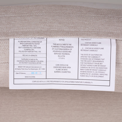 Chryssa Aluminum And Teak Patio Sofa