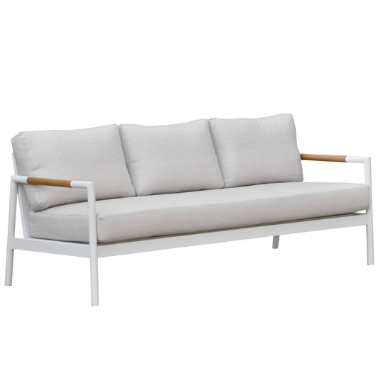Chryssa Aluminum And Teak Patio Sofa