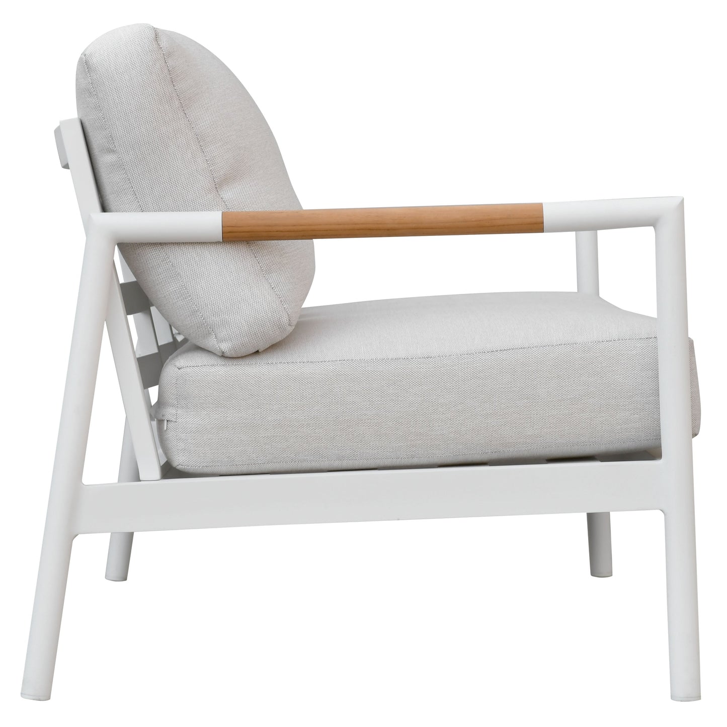 Chryssa Aluminum And Teak Patio Sofa