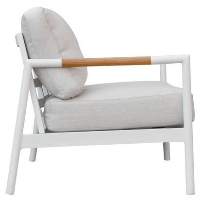 Chryssa Aluminum And Teak Patio Sofa