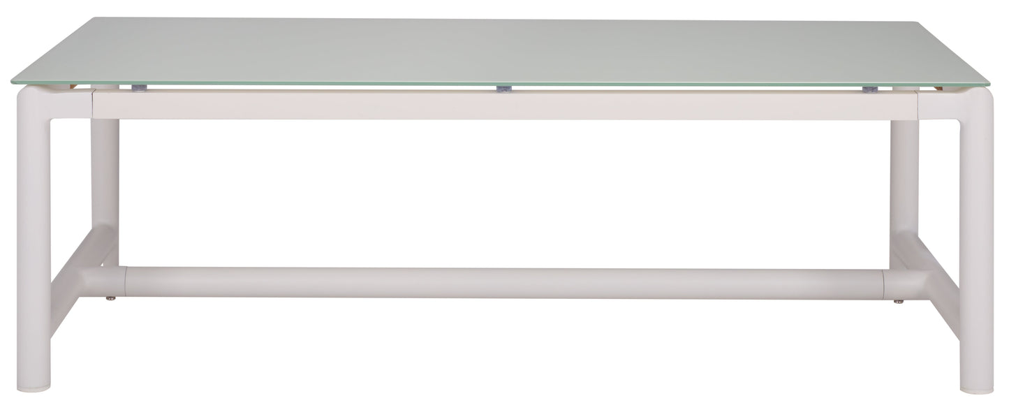 Chryssa Aluminum And Teak Patio Coffee Table