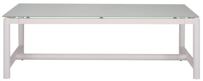 Chryssa Aluminum And Teak Patio Coffee Table