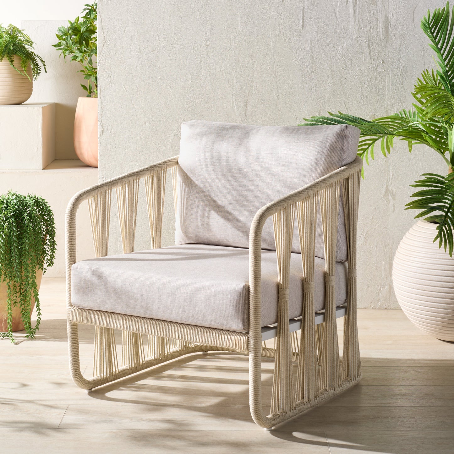 Franklyn Rope And Aluminum Patio Chair