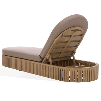 Arielle Eucalyptus Wood Sun Lounger
