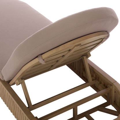 Arielle Eucalyptus Wood Sun Lounger